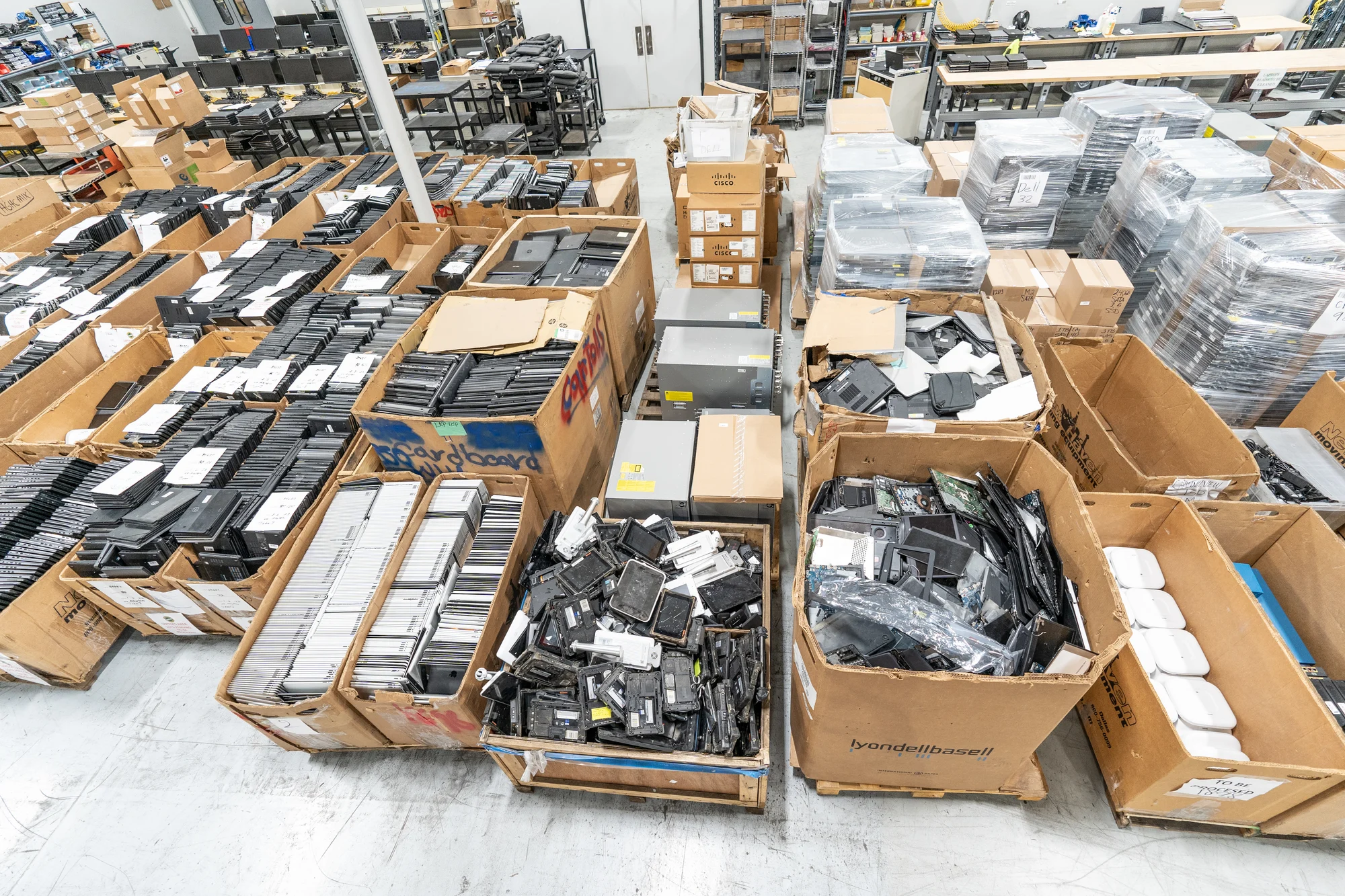 e-waste recycling involved a lot of plastic. CompuCycle is the only place that takes care of all plastic recycling in house.